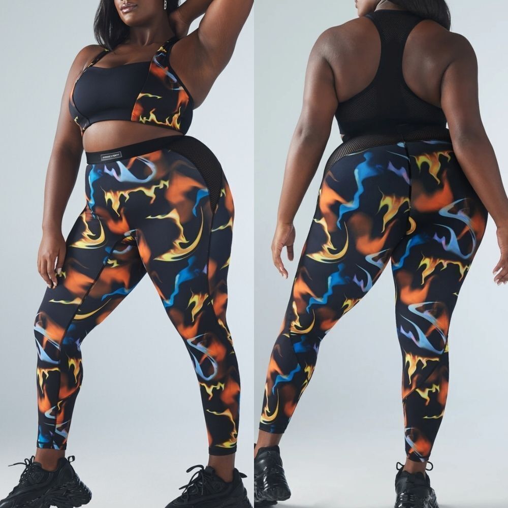 Savage X Fenty Fast Lane Bra & Legging Set Size 1X NWOT